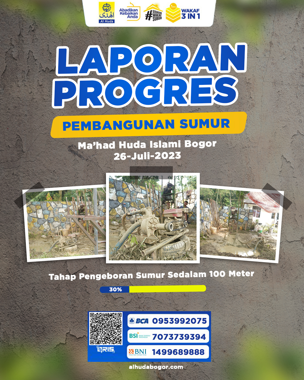 LAPORAN PROGRES PEMBANGUNAN SUMUR